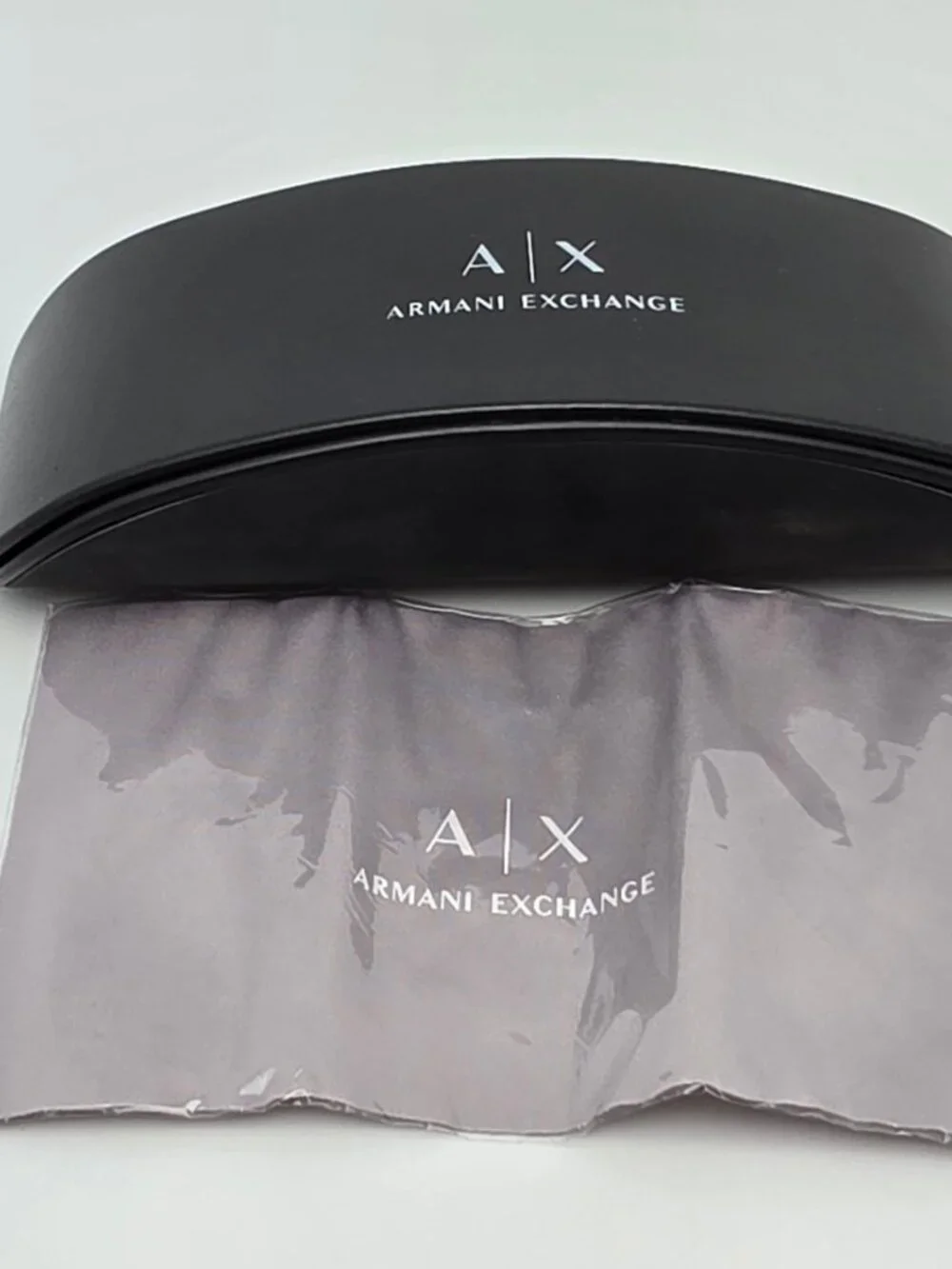 Armani Exchange AX235 17X Black Silver Eyeglasses Frame w/ Flexhinge and Case